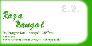 roza mangol business card